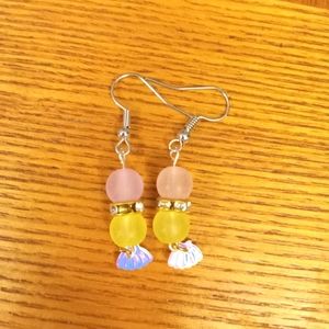 Handmade mermaid tail earrings